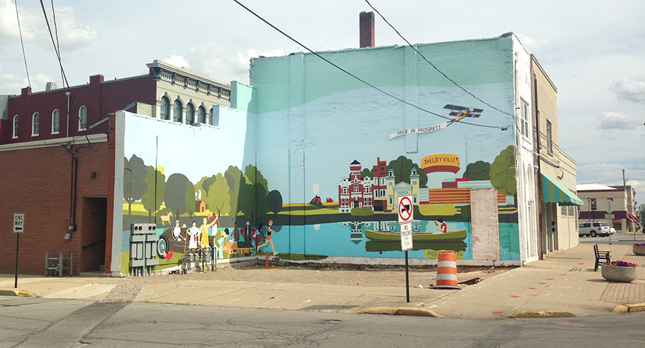Collaborative Shelbyville Mural Big Car