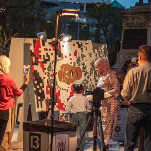 Red Cross Centennial Celebration: Mural on Monument Circle